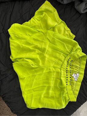 Vintage Silk Bright Neon Green Flowing Pants